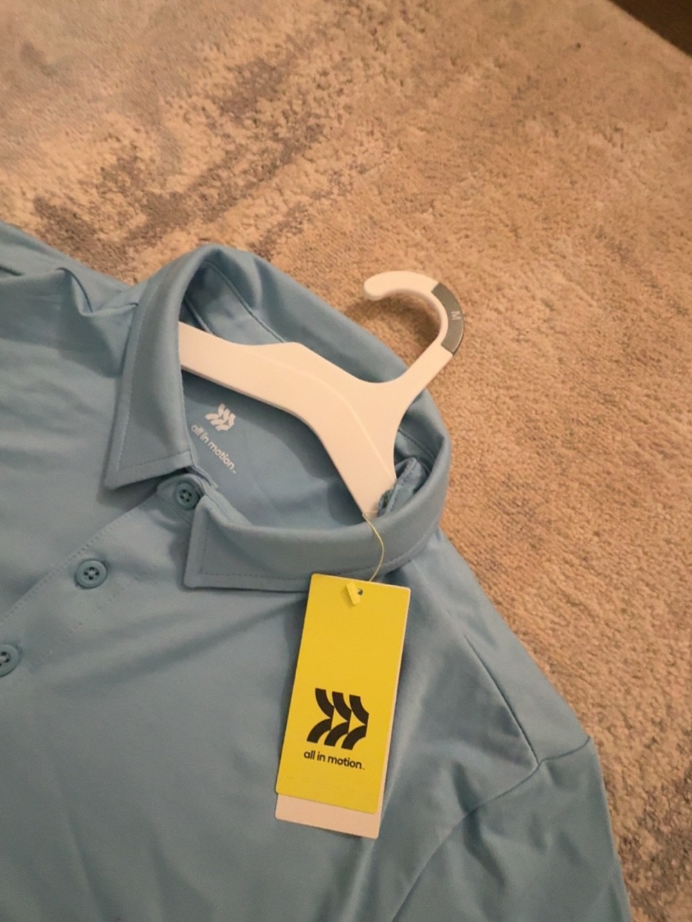 all in motion Men's Sky Blue Polo Shirt